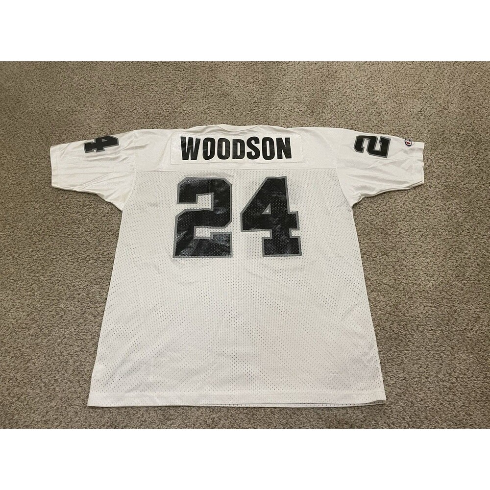 Rare Charles Woodson Oakland Raiders Champion NFL Football Jersey Mens Sz 48 - Picture 2 of 5